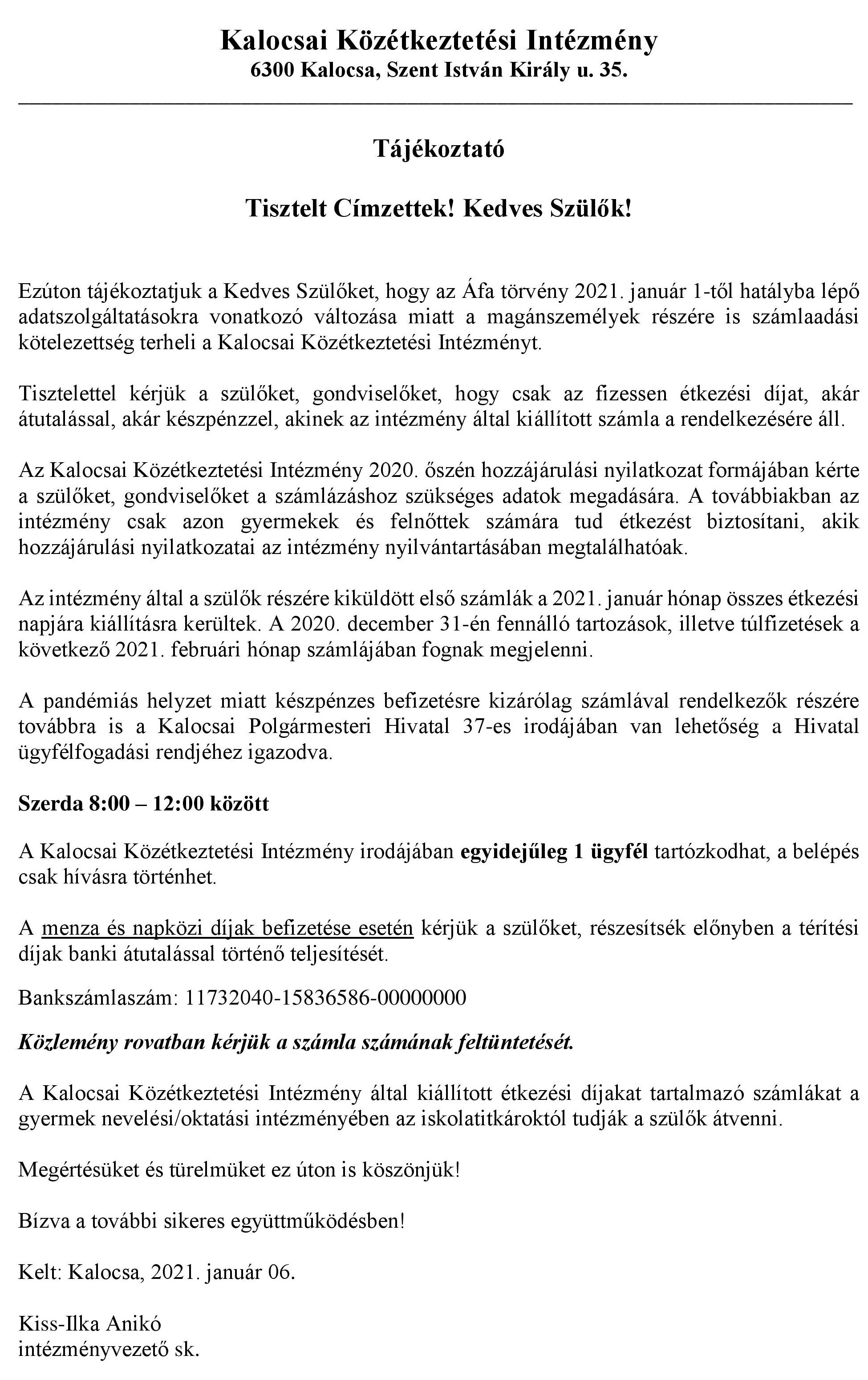 tajekoztatas kozetkeztetes