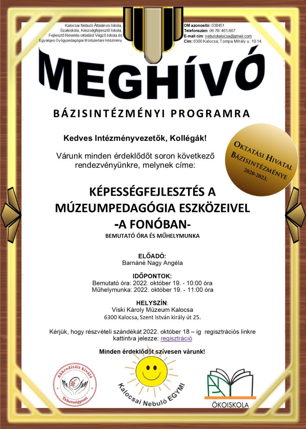 meghivo 22 okt 19